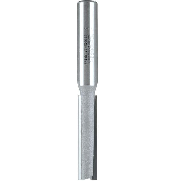 Makita 1/2 in. x 2 in. Carbide-Tipped 2-Flute Straight Router Bit with 1/2 in. Shank