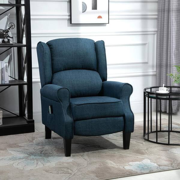 HOMCOM Blue Fabric Massage Chair with Cushion