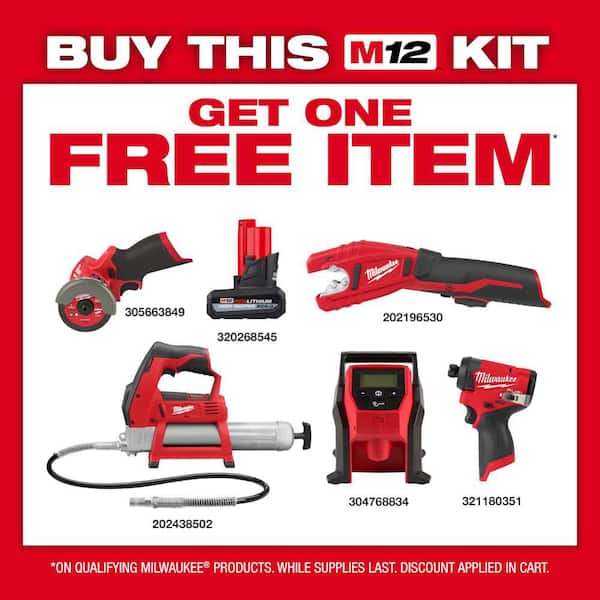 M12 12-Volt Lithium-Ion Force Logic Cordless Press Tool Kit (3 Jaws Included) with Two 1.5 Ah Battery and Hard Case