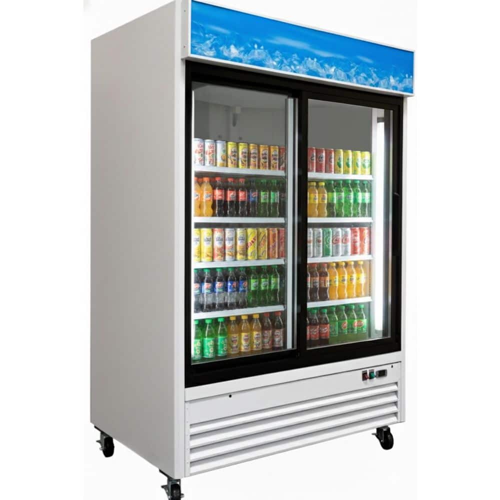 53 in 45 cu. ft. 2 Glass Door Refrigerator G1.2YBM2F Slide Door White