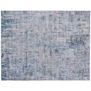 Omnia Blue 5 ft. x 7 ft. Abstract Area Rug