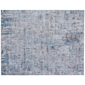 Omnia Blue 7 ft. x 9 ft. Abstract Area Rug