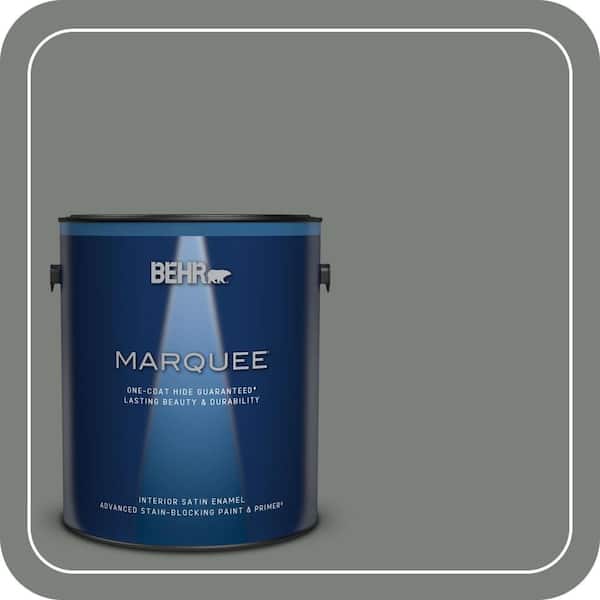 BEHR MARQUEE 1 gal. #MQ6-20 Coastal Storm One-Coat Hide Satin Enamel Interior Paint & Primer