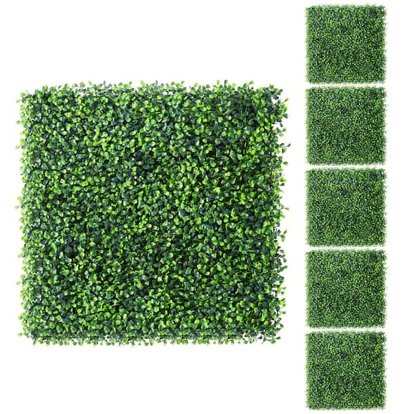 Yaheetech 20 in. x 20 in. Artificial Boxwood Panels, UV Protected ...