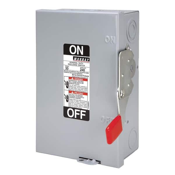 Murray General Duty 30 Amp 240-Volt Double-Pole Indoor Fusible Safety Switch with Neutral