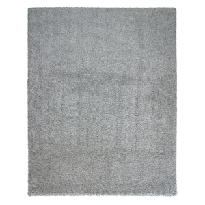 Ultimate Smoke Gray Solid Shag 9 ft. x 13 ft. Indoor Area Rug