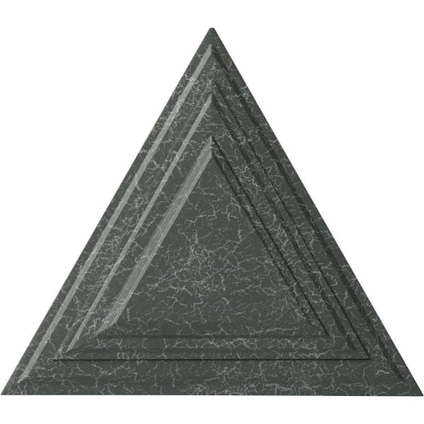 Ekena Millwork 19" W x 16-5/8" H x 1-1/8" Triangle Urethane Ceiling Medallion, Athenian Green Crackle