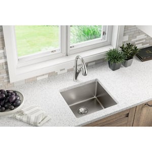 Crosstown 19 in. Undermount Single Bowl 18-Gauge Polished Satin Stainless Steel Kitchen Sink Only