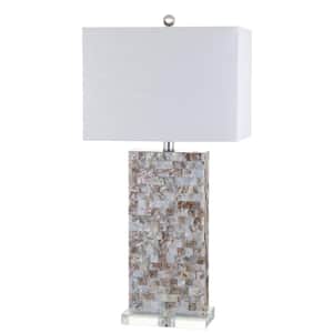 Cannon 29 in. Natural/Clear Seashell and Crystal Table Lamp