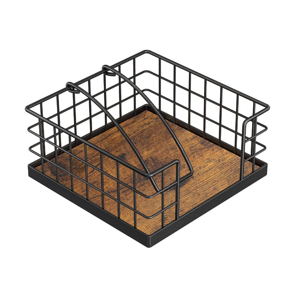 Countertop Rustic Brown Napkin Holder with Weighted Arm Flat Wood Dispenser Non Slip for Kitchen Dining Room price history on PriceWatchPro