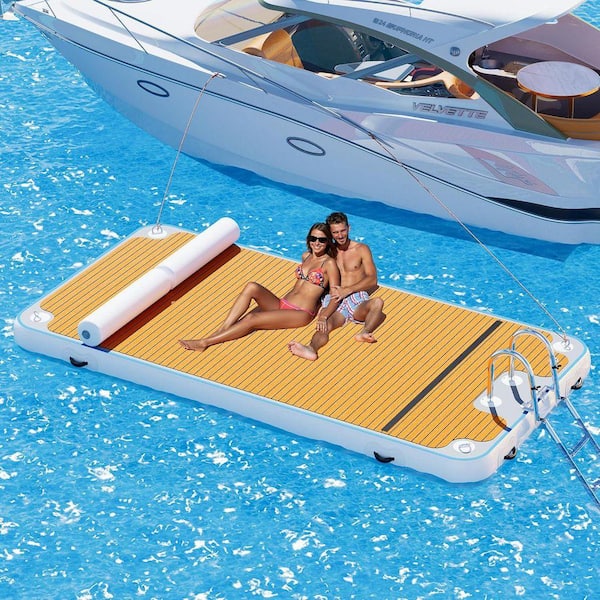 amerlife 12.2 ft. x 6.2 ft. Inflatable Floating Dock with