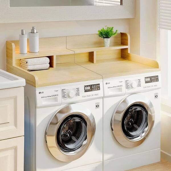 Tileon Washer Dryer Countertop With Non-Slip Pads, Laundry Wood Shelf - View #8
