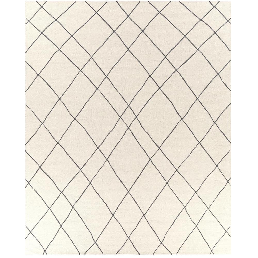 Handmade Tufted Black Wool 5' x 7' Rectangular Area Rug