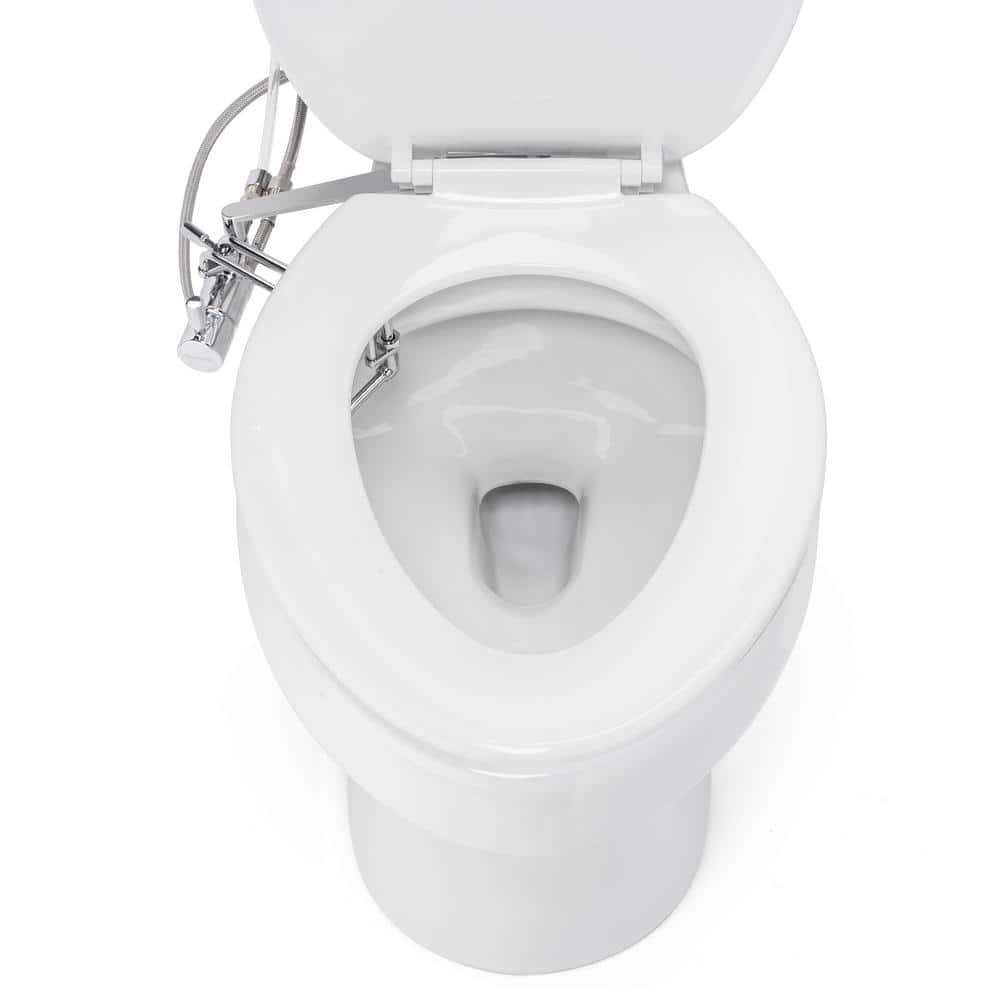 Side-Mounted Chrome Adjustable Spray Bidet with Dual Temperature