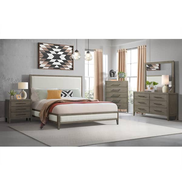 Armes Grey 3-Drawer 28 in. W Nightstand