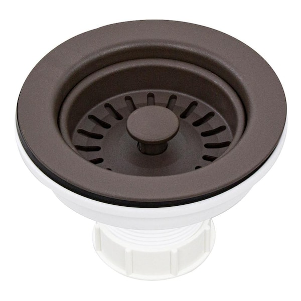 Transolid 3.5 in. Plastic Strainer in Espresso