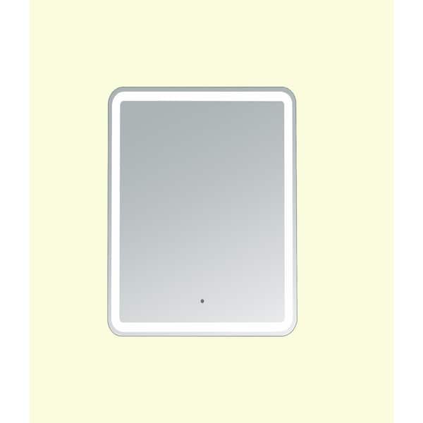 innoci-usa Hermes 24 in. W x 32 in. H Frameless Wall-Mounted Rectangular Round Corner Bathroom Vanity Mirror
