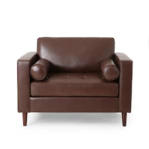 Portage Espresso/Dark Brown Tufted Club Chair