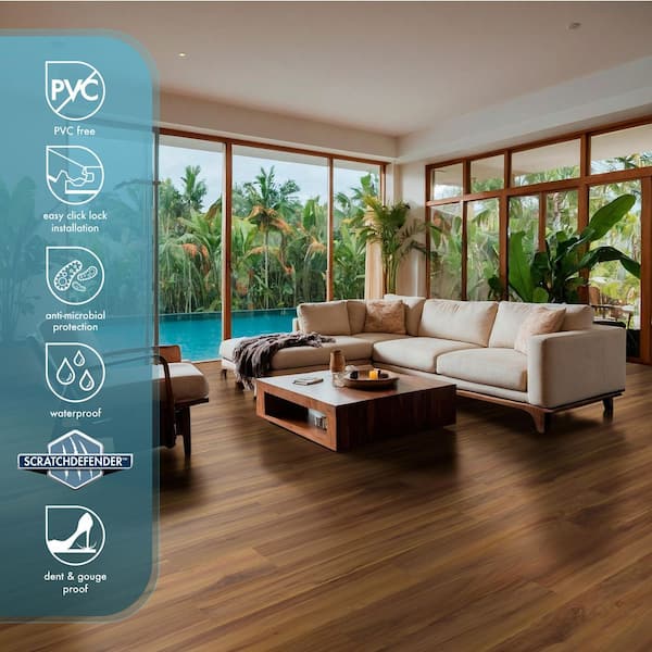 Hawaiian Koa 9 in. W x 48 in. L Waterproof Hybrid Resilient Flooring (18.78 sq. ft./Case)