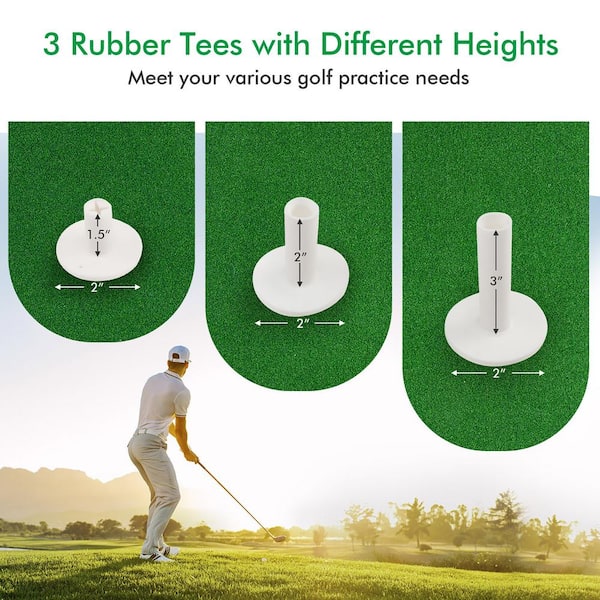 Costway 5 ft. x 3 ft. Standard Realistic Feel Golf Practice Mat