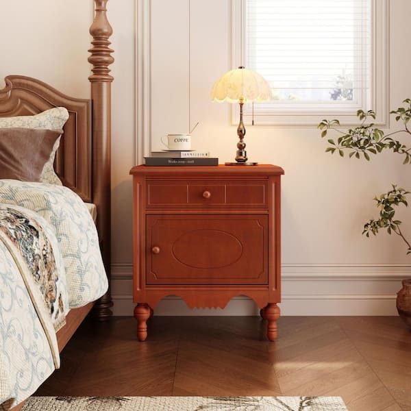CHRISTOPHER KNIGHT HOME Dalmora Rustic Vintage Dark Brown Bedside