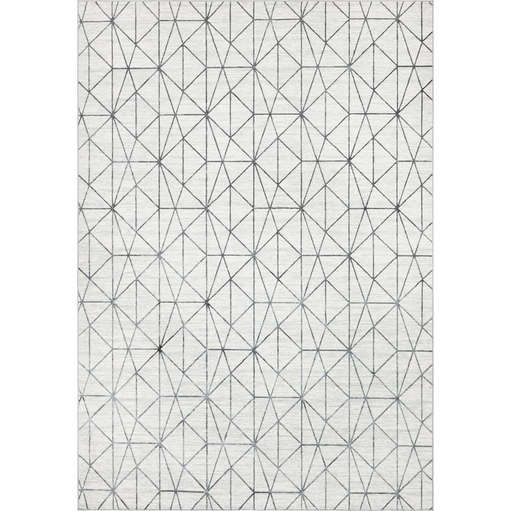 Matrix Trellis Geometric White 9 ft. 10 in. x 14 ft. Area Rug price history on PriceWatchPro