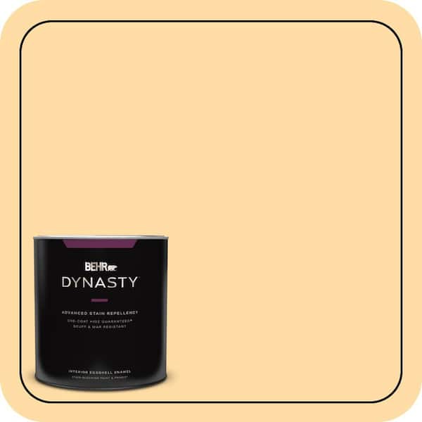 BEHR DYNASTY 1 qt. #300A-3 Melted Butter Eggshell Enamel Interior Stain-Blocking Paint & Primer