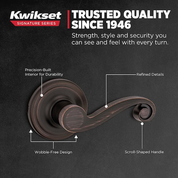 Kwikset Lido Venetian Bronze Hall/Closet Door Handle 720LL 11P CP
