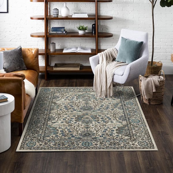 Bonilla Blue 3 ft. 3 in. x 5 ft. Area Rug