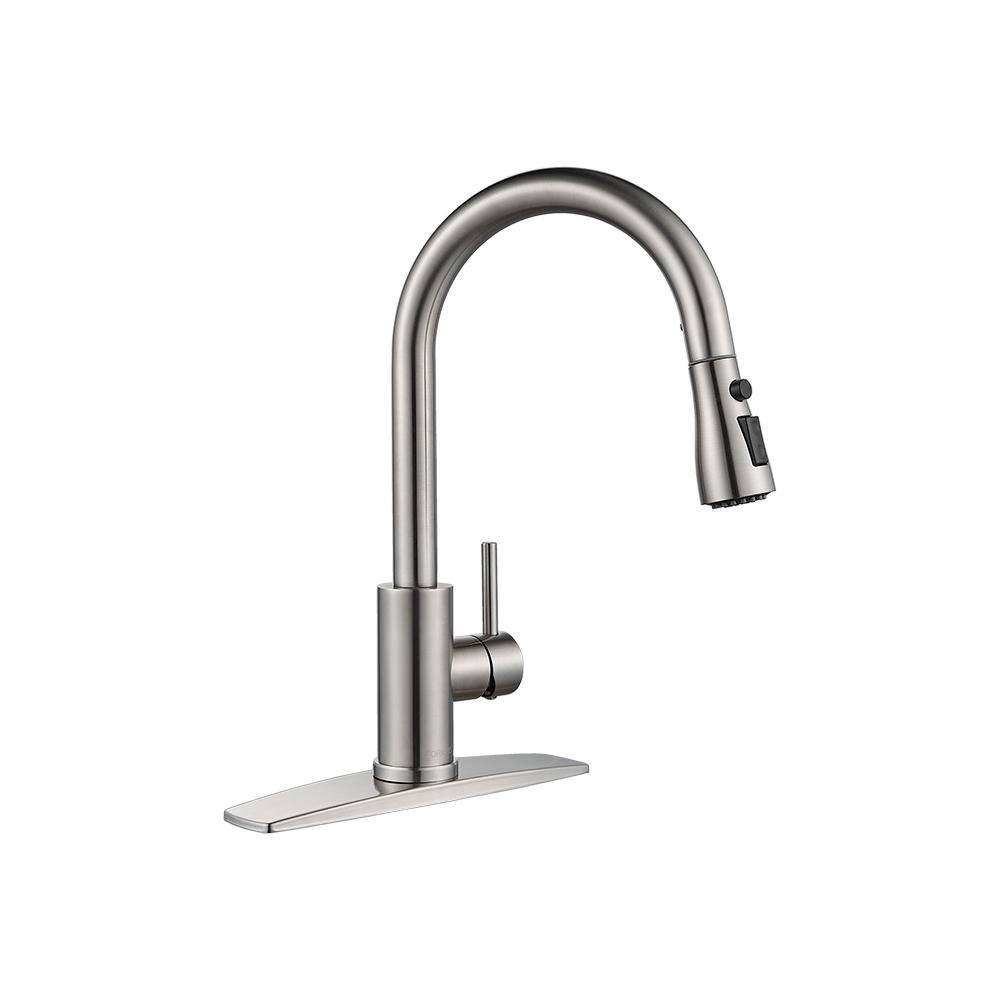 Brushed Nickel Forious Pull Down Kitchen Faucets Hh0023c 64 1000 