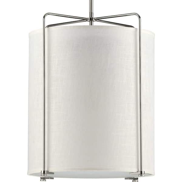 Progress Lighting Kempsey 3-Light Brushed Nickel Foyer Pendant