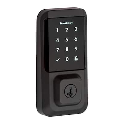 HALO Matte Black Touchscreen Wi-Fi Electronic Single-Cylinder Smart Lock Deadbolt featuring SmartKey Security