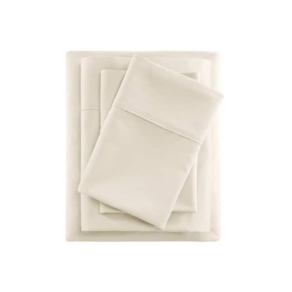 Beautyrest 600 Thread Count 4-Piece Ivory Cooling Cotton Full Sheet Set