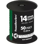 50 ft. 14 Green Solid CU THHN Wire