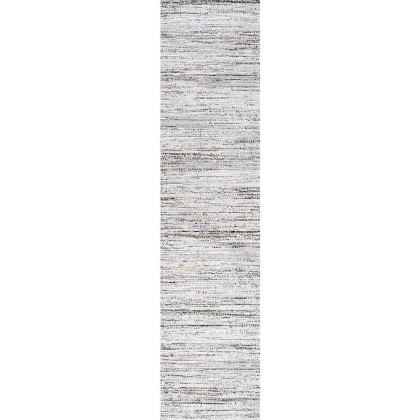 Loom Modern Strie Gray/Black 2 ft. x 10 ft. Runner Rug