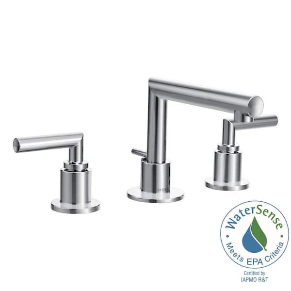 MOEN Arris 8 in. Widespread 2-Handle Bathroom Faucet Trim Kit in Chrome (Valve Not Included)