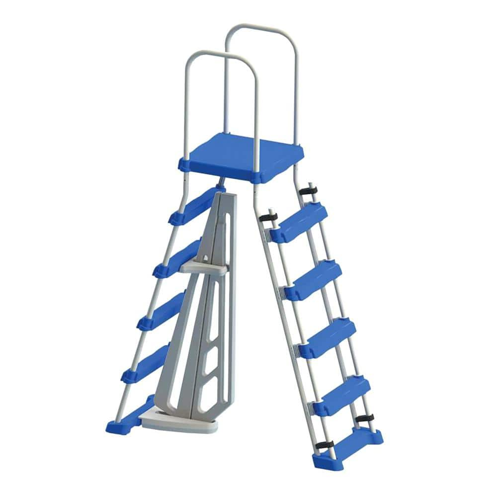 Swimline Above Ground Pool A Frame Ladder with Barrier for 48 Inch ...