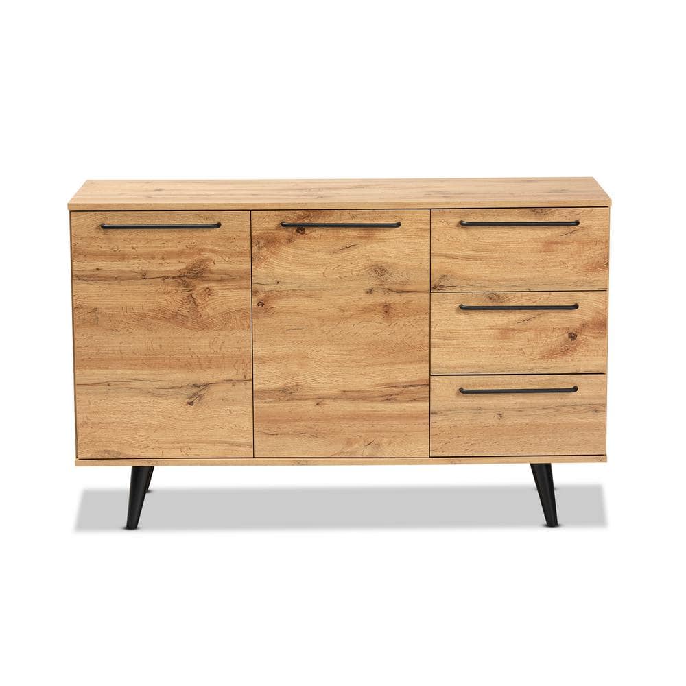 Baxton Studio Radley Oak Brown and Black Sideboard Buffet 189-11747-HD -  The Home Depot