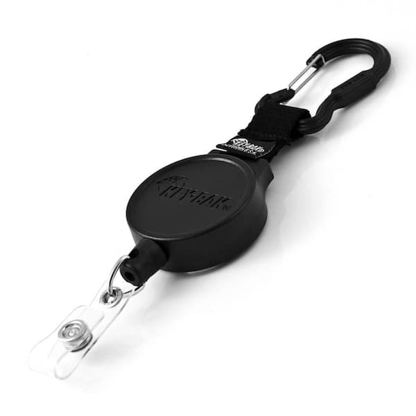 MID6 Retractable Carabiner I.D. Badge Holder with 36 in. Kevlar Cord 6 oz. Retraction Steel Carabiner