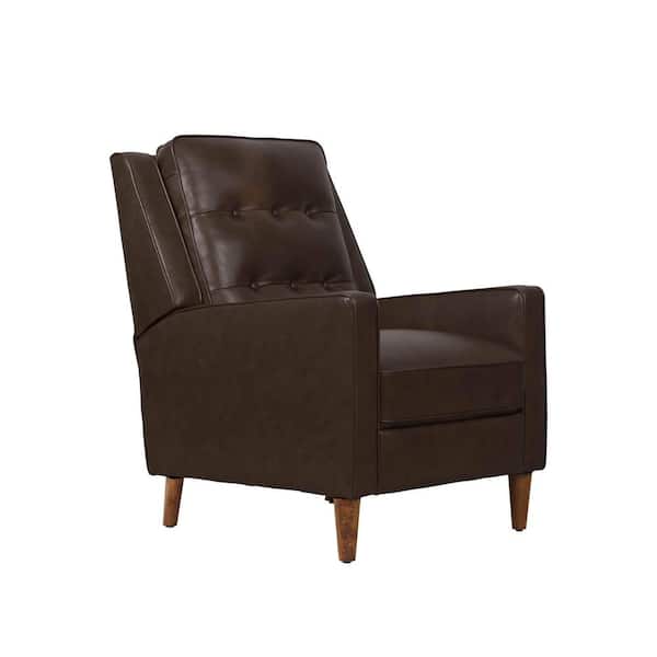 DEVON & CLAIRE Lorena Mid Century Pushback Recliner, Brown