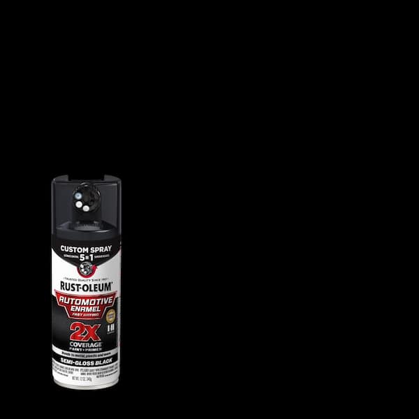12 oz. Acrylic Enamel 2x 5-in-1 Semi-Gloss Black Spray Paint (Case of 6)