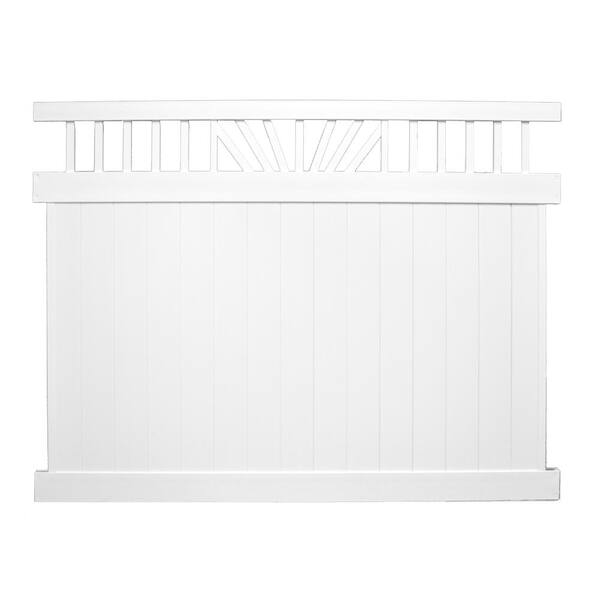 Weatherables Annapolis 5 ft. H x 6 ft. W White Vinyl Privacy Fence Panel Kit