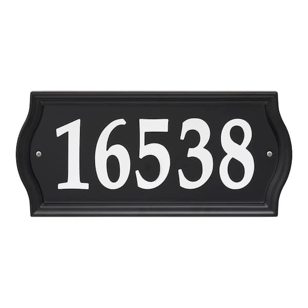 Unbranded 7 in. x 15.5 in. Rectangle Nite Bright Ashland Reflective Address Numbers Sign