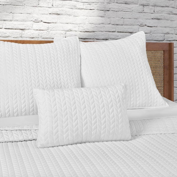 Unbranded Cabo Polyester Quilted Boudoir Decorative Throw Pillow 12 x 20 in.