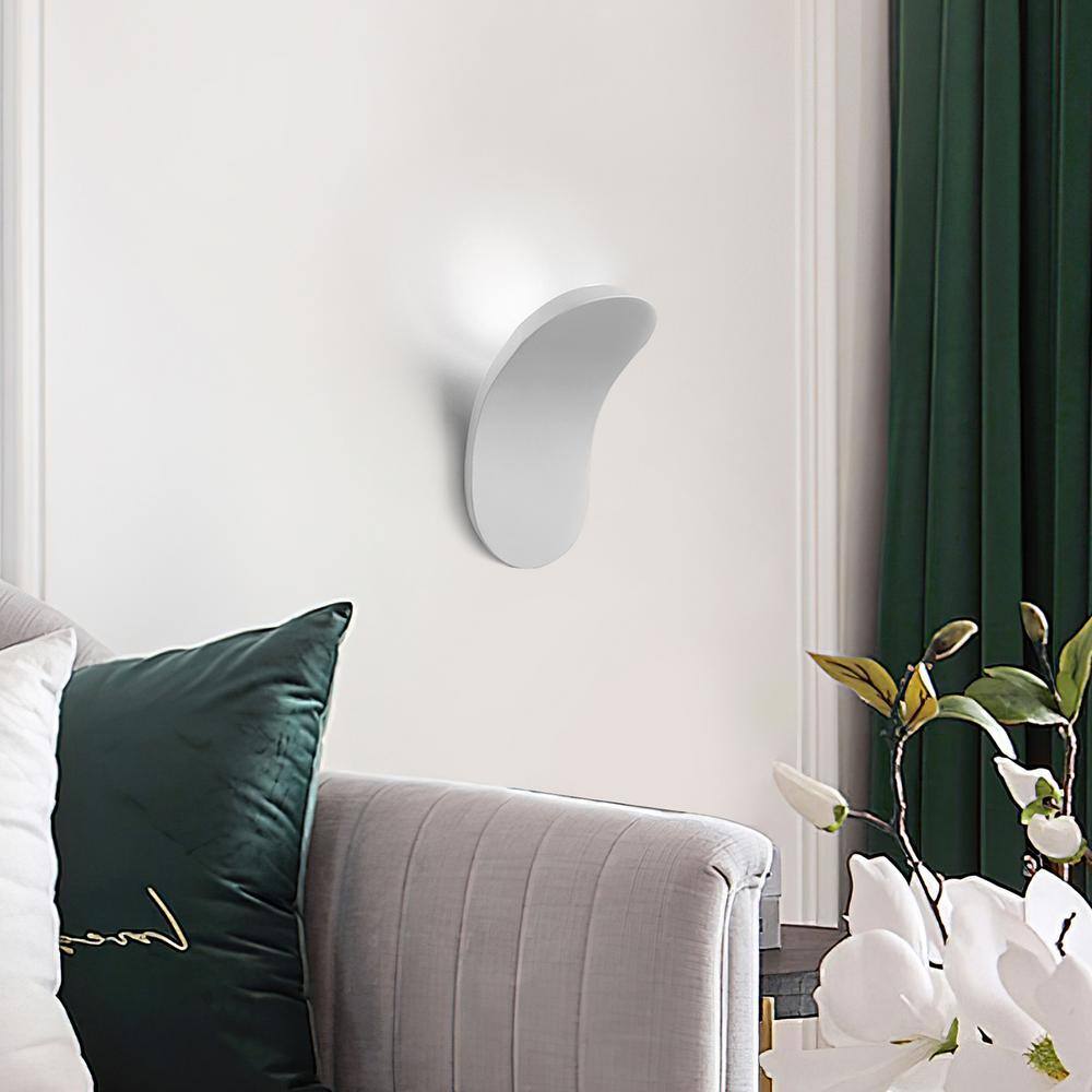 Nimbus 3.9 in. 1-Light Matte White Minimalist Sleek LED Wall Sconce(6000K) price history on PriceWatchPro
