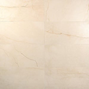 Marmo Beige 11.81 in. x 23.62 in. Matte Marble Look Porcelain Floor and Wall Tile (11.62 sq. ft./Case)