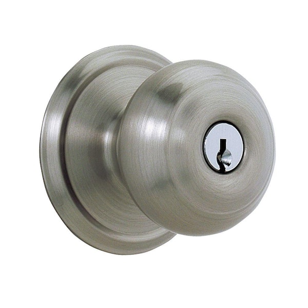 Schlage Georgian Antique Pewter Keyed Entry Knob-DISCONTINUED