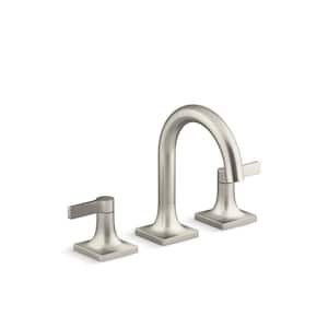 Venza 8 in. Widespread Double Handle Bathroom Faucet in Vibrant Brushed Nickel