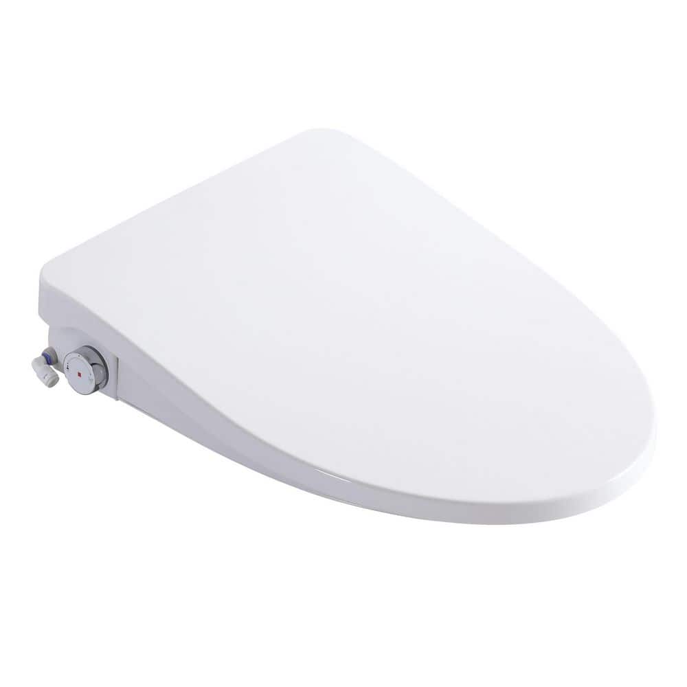 One-touch Clean Electric Bidet Seat for Elongated Toilets in White with Heated, Warm Water, Air Dryer, Rear Washing price history on PriceWatchPro