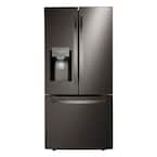25 cu. ft. French Door Refrigerator w/ Ice and Water Dispenser and SmartDiagnosis in PrintProof Black Stainless Steel
